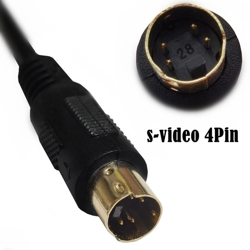 SplendoRoute S-Video Cable 10ft Mini DIN 4 Pin Male to Male Connector Compatible with DVD Player, Home Theater, DSS receivers (10Ft) - Image 2